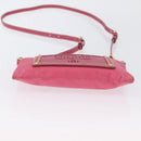 PRADA Shoulder Bag Nylon Pink Gold Auth BSZ681-9