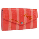 LOUIS VUITTON Vernis Rayure Portefeiulle Sarah Poppy Petal M58038 Auth BSZ682-1