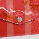 LOUIS VUITTON Vernis Rayure Portefeiulle Sarah Poppy Petal M58038 Auth BSZ682-13