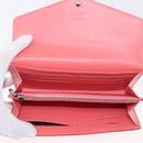 LOUIS VUITTON Vernis Rayure Portefeiulle Sarah Poppy Petal M58038 Auth BSZ682-16