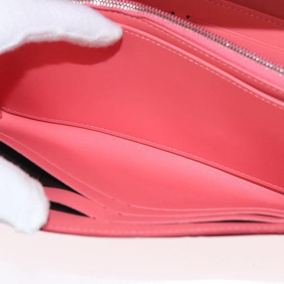 LOUIS VUITTON Vernis Rayure Portefeiulle Sarah Poppy Petal M58038 Auth BSZ682