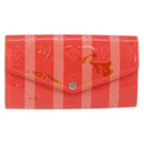 LOUIS VUITTON Vernis Rayure Portefeiulle Sarah Poppy Petal M58038 Auth BSZ682-2
