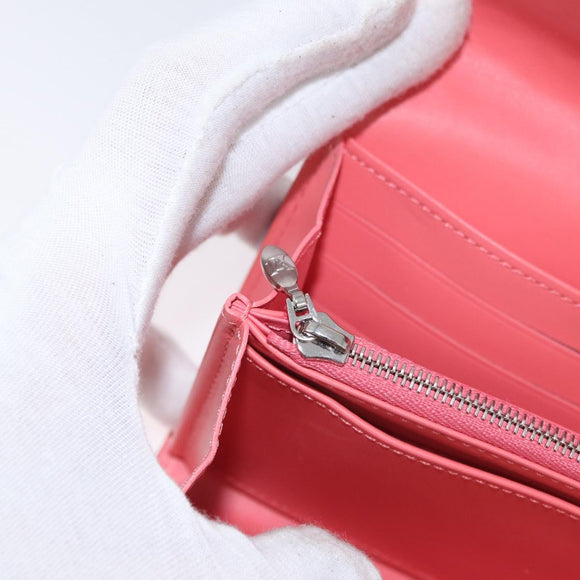 LOUIS VUITTON Vernis Rayure Portefeiulle Sarah Poppy Petal M58038 Auth BSZ682