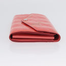 LOUIS VUITTON Vernis Rayure Portefeiulle Sarah Poppy Petal M58038 Auth BSZ682-5