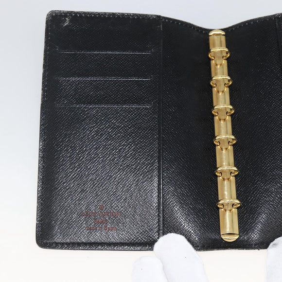 LOUIS VUITTON Epi Agenda PM Day Planner Cover Blue R20055 LV Auth BSZ683