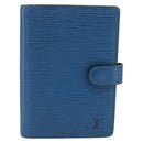 LOUIS VUITTON Epi Agenda PM Day Planner Cover Blue R20055 LV Auth BSZ683-2