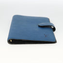 LOUIS VUITTON Epi Agenda PM Day Planner Cover Blue R20055 LV Auth BSZ683-7