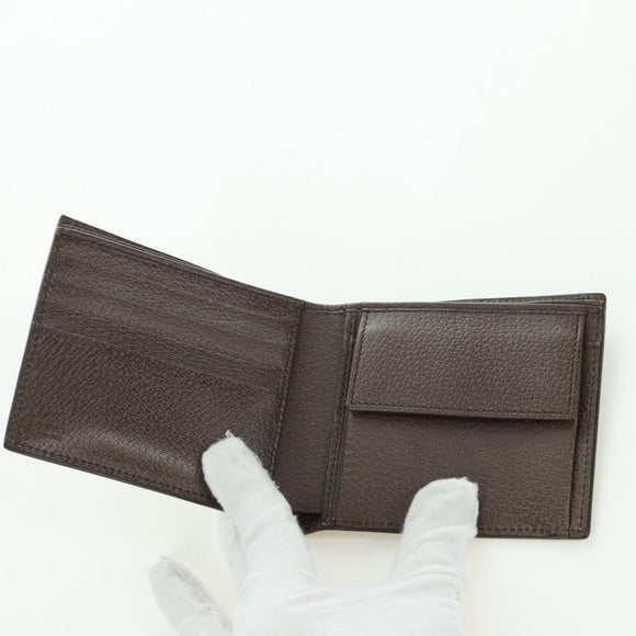 GUCCI GG Supreme Compact Wallet PVC Beige Auth BSZ684M