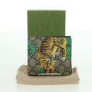 GUCCI GG Supreme Compact Wallet PVC Beige Auth BSZ684M-21