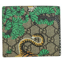GUCCI GG Supreme Compact Wallet PVC Beige Auth BSZ684M-3