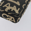 CHANEL By Sea Line Phone Pouch Shoulder Bag Canvas Black Silver CC Auth BSZ685-13