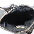 CHANEL By Sea Line Phone Pouch Shoulder Bag Canvas Black Silver CC Auth BSZ685-16