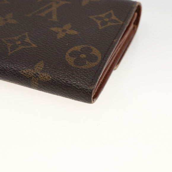 LOUIS VUITTON Monogram Pochette Porte Monnaie Credit Wallet M61725 Auth BSZ686