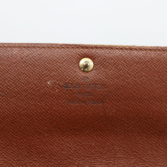 LOUIS VUITTON Monogram Pochette Porte Monnaie Credit Wallet M61725 Auth BSZ686