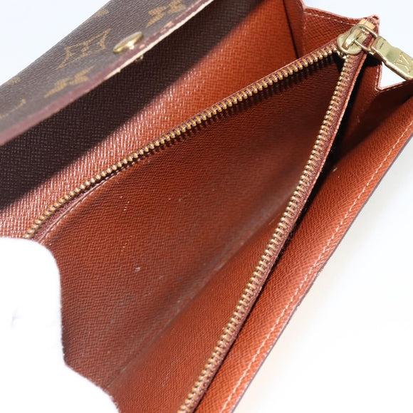 LOUIS VUITTON Monogram Pochette Porte Monnaie Credit Wallet M61725 Auth BSZ686