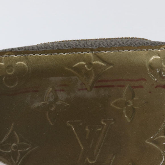 LOUIS VUITTON Vernis Zippy Coin Purse Coin Purse Veil Bronze M93052 Auth BSZ687