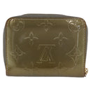 LOUIS VUITTON Vernis Zippy Coin Purse Coin Purse Veil Bronze M93052 Auth BSZ687-4