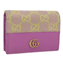 GUCCI GG Canvas Compact Wallet Purple 783118 Auth BSZ689A-1