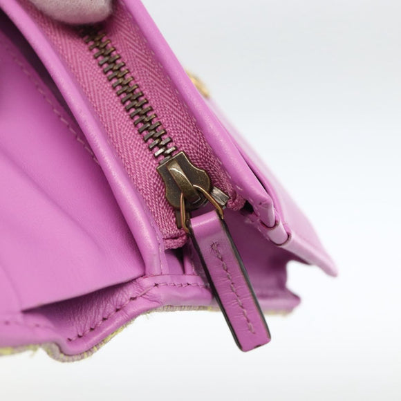 GUCCI GG Canvas Compact Wallet Purple 783118 Auth BSZ689A