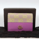 GUCCI GG Canvas Compact Wallet Purple 783118 Auth BSZ689A-22