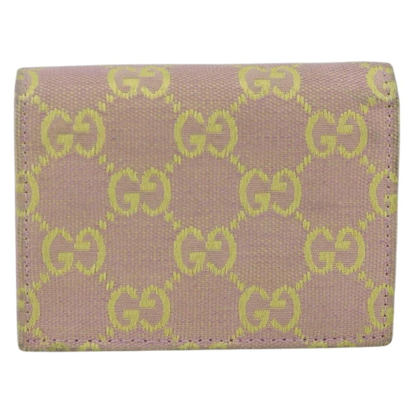 GUCCI GG Canvas Compact Wallet Purple 783118 Auth BSZ689A
