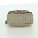 Christian Dior Canage Chain Dior Caro Bag Lamb Skin Ivory Gold Auth BSZ691SAM-10