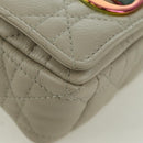 Christian Dior Canage Chain Dior Caro Bag Lamb Skin Ivory Gold Auth BSZ691SAM-11