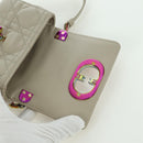 Christian Dior Canage Chain Dior Caro Bag Lamb Skin Ivory Gold Auth BSZ691SAM-17