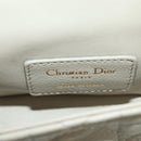 Christian Dior Canage Chain Dior Caro Bag Lamb Skin Ivory Gold Auth BSZ691SAM-18