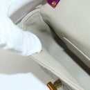 Christian Dior Canage Chain Dior Caro Bag Lamb Skin Ivory Gold Auth BSZ691SAM-21