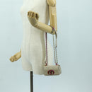 Christian Dior Canage Chain Dior Caro Bag Lamb Skin Ivory Gold Auth BSZ691SAM-22