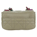 Christian Dior Canage Chain Dior Caro Bag Lamb Skin Ivory Gold Auth BSZ691SAM-3