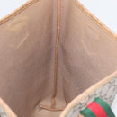 GUCCI GG Plus Supreme Web Sherry Line Tote Bag PVC Beige Red Green Auth BSZ695-19