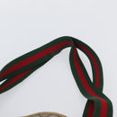 GUCCI GG Plus Supreme Web Sherry Line Tote Bag PVC Beige Red Green Auth BSZ695-9