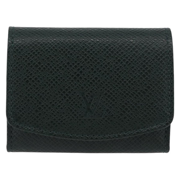 LOUIS VUITTON Taiga Buton De Manchette Cuffs Epicea M30974 LV Auth BSZ696