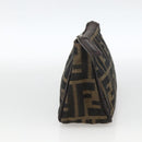 FENDI Zucca Canvas Wallet 2 Set Black Brown Auth BSZ697-4