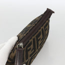FENDI Zucca Canvas Wallet 2 Set Black Brown Auth BSZ697-5