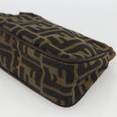 FENDI Zucca Canvas Wallet 2 Set Black Brown Auth BSZ697-7