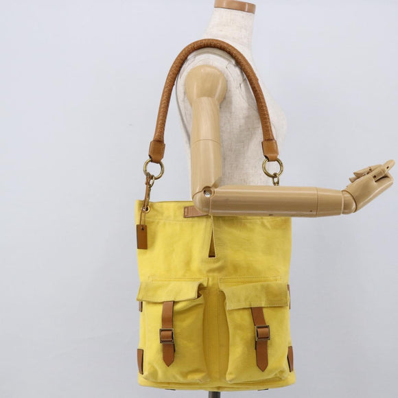 GUCCI Shoulder Bag Canvas Outlet Yellow Gold 110232 Auth LNZ114