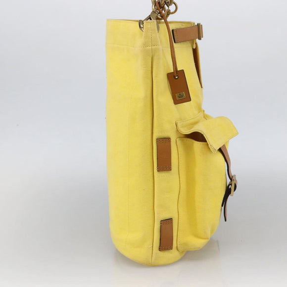 GUCCI Shoulder Bag Canvas Outlet Yellow Gold 110232 Auth LNZ114