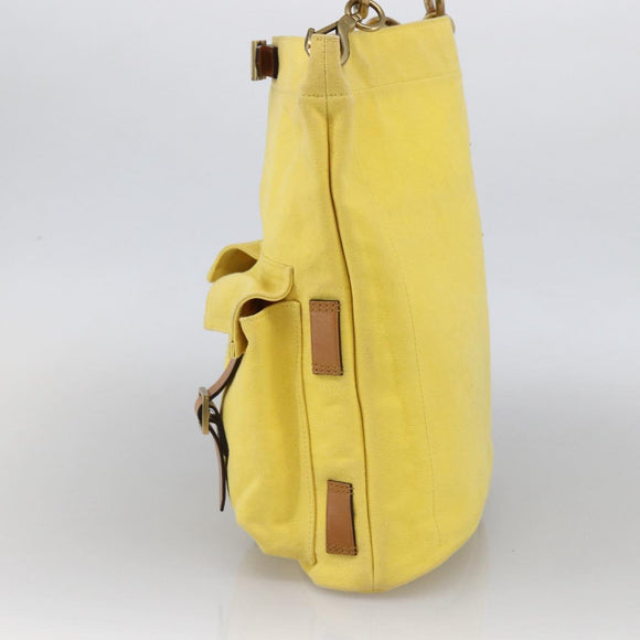 GUCCI Shoulder Bag Canvas Outlet Yellow Gold 110232 Auth LNZ114