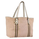 GUCCI GG Canvas Sherry Line Tote Bag Beige Gold pink 139260 Auth LNZ121-1