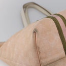GUCCI GG Canvas Sherry Line Tote Bag Beige Gold pink 139260 Auth LNZ121-14