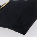 CELINE Circle Pouch Canvas Black Gold Auth LNZ123A-9