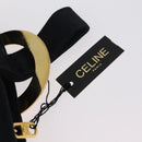 CELINE Circle Pouch Canvas Black Gold Auth LNZ123A-10