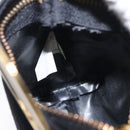 CELINE Circle Pouch Canvas Black Gold Auth LNZ123A-19