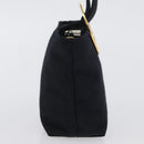 CELINE Circle Pouch Canvas Black Gold Auth LNZ123A-4