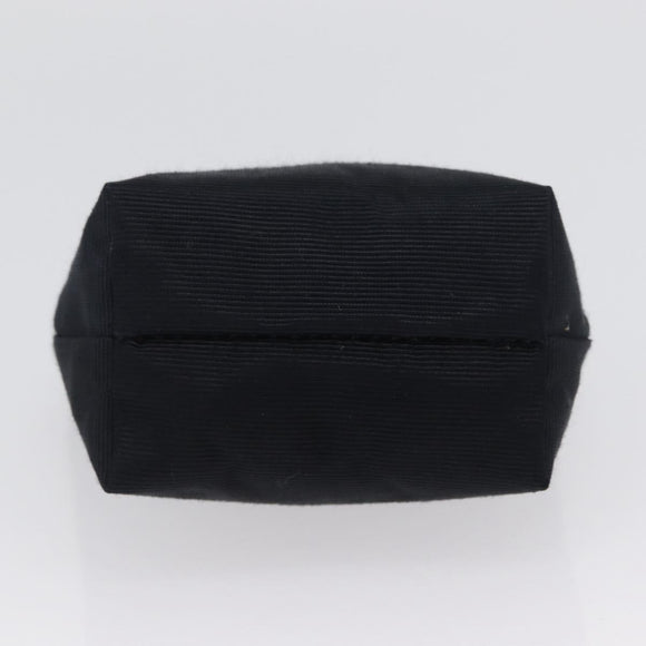 CELINE Circle Pouch Canvas Black Gold Auth LNZ123A