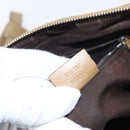 GUCCI GG Crystal Shoulder Bag Beige Gold 203257 Auth LNZ124-12