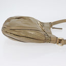 GUCCI GG Crystal Shoulder Bag Beige Gold 203257 Auth LNZ124-3